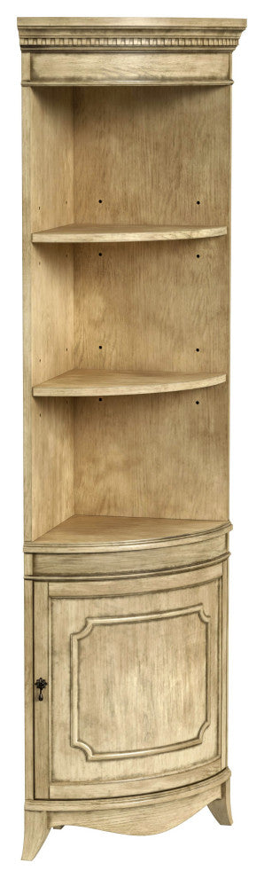 Butler Dowling 1 Door Corner Cabinet, Antique Beige