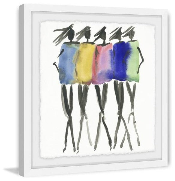 "Model Blush" Framed Painting Print, 12"x12"