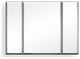 Frameless Aluminum Medicine Cabinet Adjustable Shelves,36x26Inch