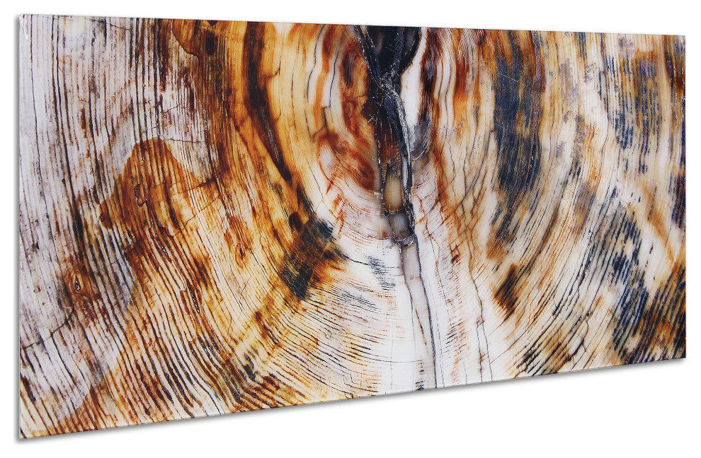 "Impact B" Abstract Wall Art Frameless Free Floating Tempered Glass