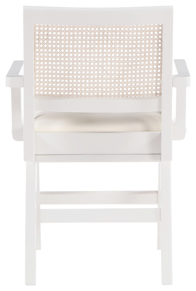 Abby Chair, White, White Finish, Arm Chair
