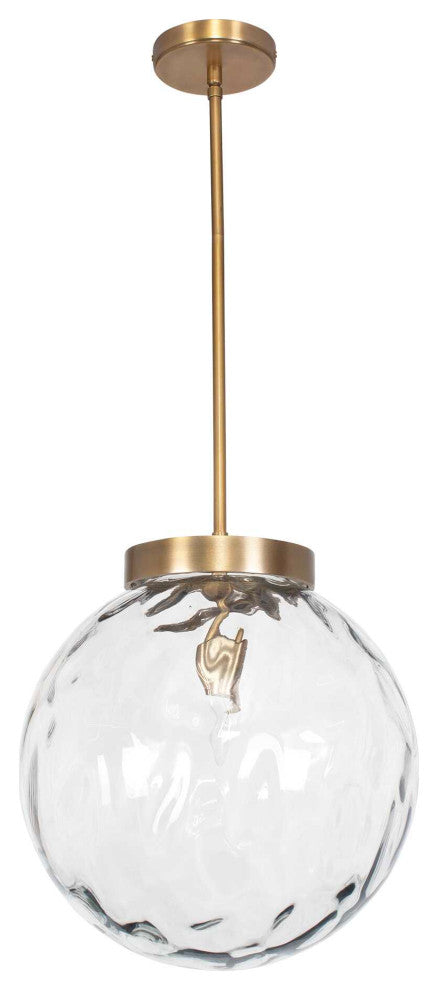 Uttermost Gaia 1 Light Watered Glass Pendant