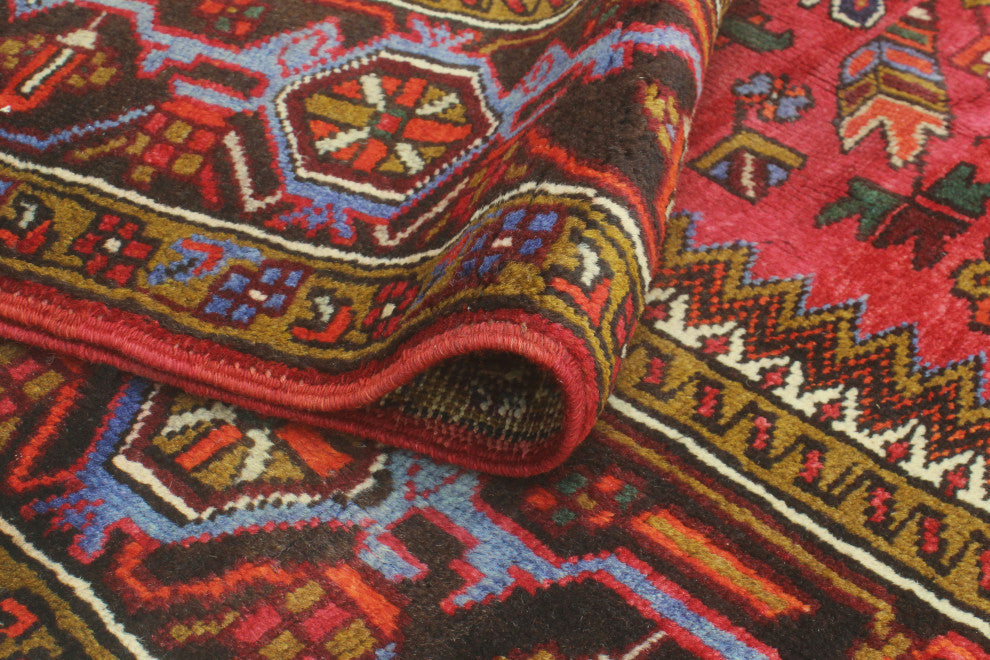 Vintage Heriz Pouneh Rust/Charcoal Rug, 8'0x10'10