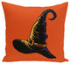 Witchcraft Holiday Print Pillow, Orange, 18"x18"