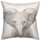 Baby Elephant 18"x18" Spun Poly Pillow