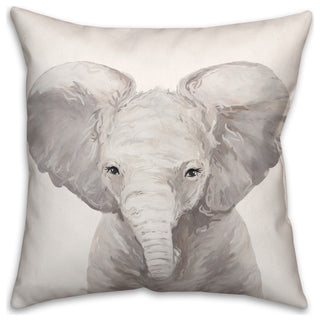 Baby Elephant 18"x18" Spun Poly Pillow