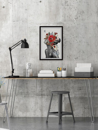 "Butterfly Bloom Sight" Framed Painting Print, 30"x45"