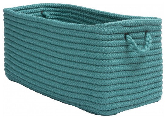 Colonial Mills Basket Modern Farmhouse Home Blue Lagoon Rectangle