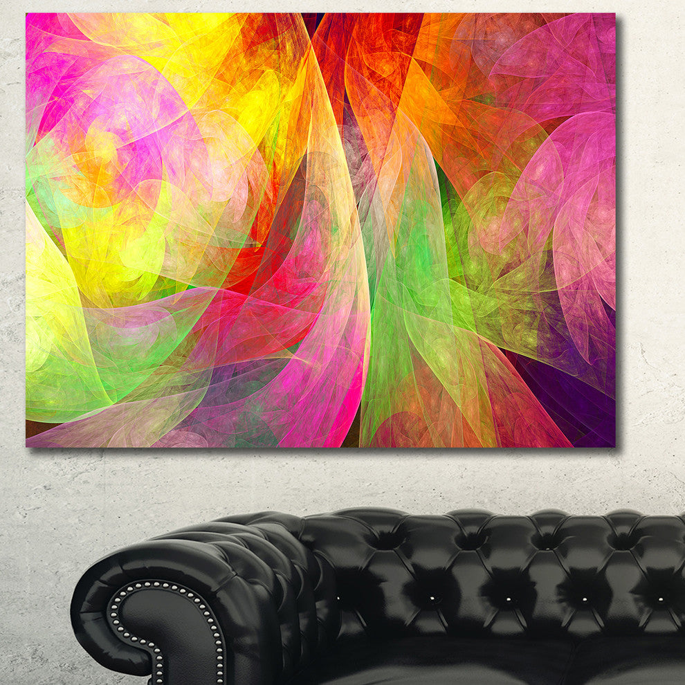 Spectacular Multi Color Pattern, Large Floral Canvas Art Print, 60x40