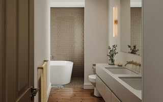 Kilter Wall Light 640mm Length 2200K Solid Brass