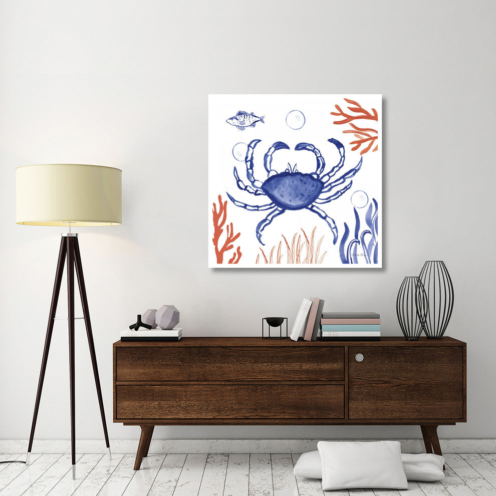 "Coastal Jewels V" Digital Paper Print by Farida Zaman, 42"x42"