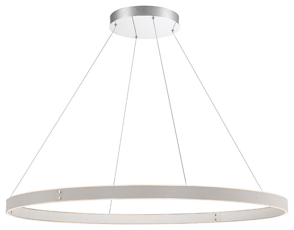 Verdura 1-Light Chandelier, Grey + White