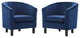 Prospect Channel Tufted Performance Velvet Armchair Set of 2 Navy