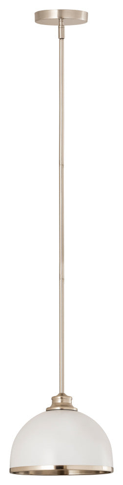 Zlite 1004P10-MW-BN 1-Light Pendant, Mate White