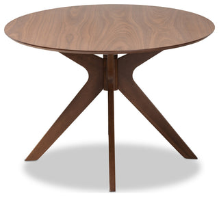 Monte Mid-Century Brown Finished Wood 71-Inch Oval Dining Table