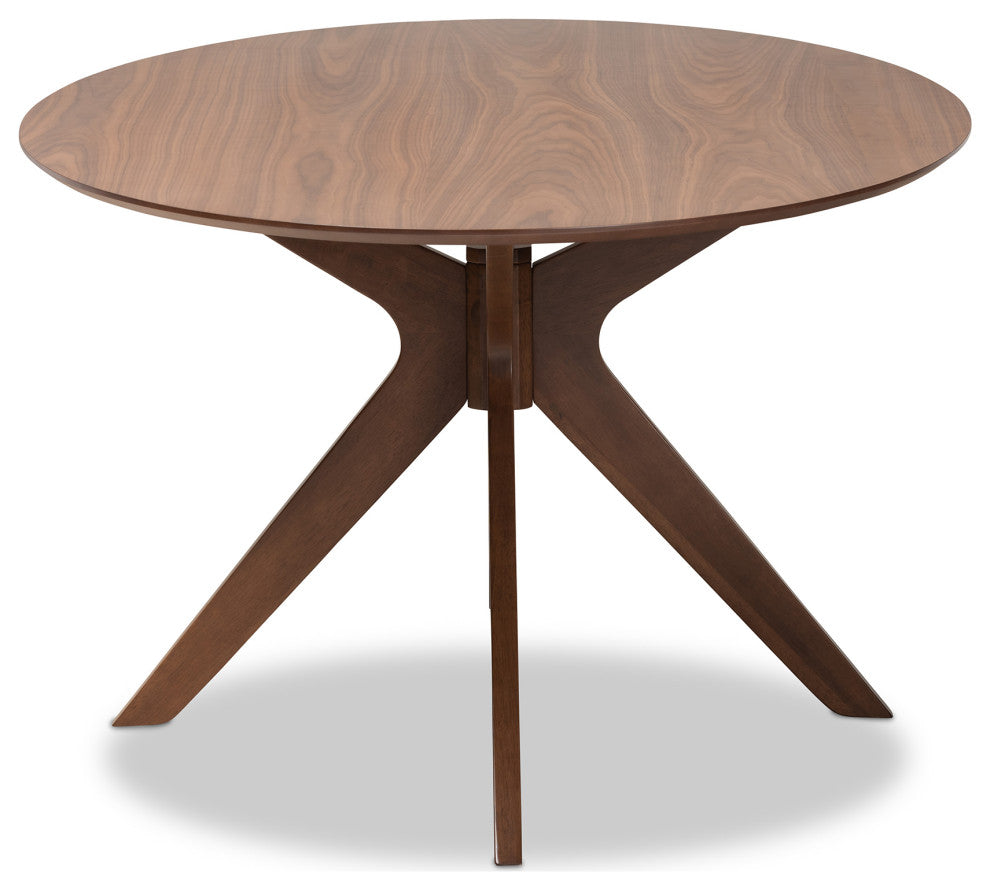 Monte Mid-Century Brown Finished Wood 71-Inch Oval Dining Table