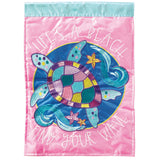Turtle Life'S A Beach Flag, Polyester, Large
