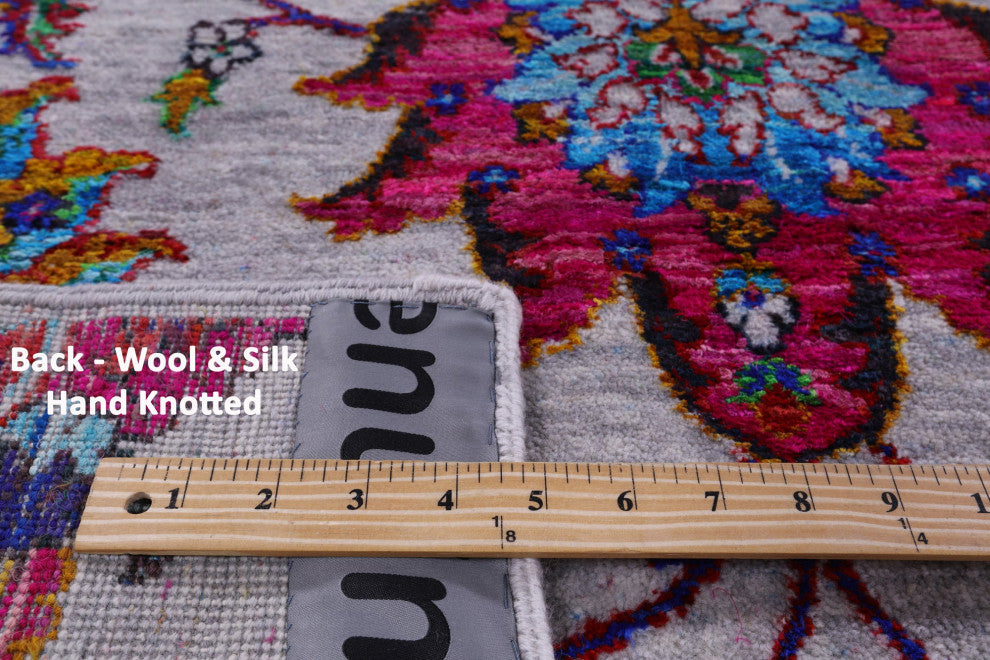 8' 1" X 10' 2" Handmade Wool & Silk Persian Rug - Q15576