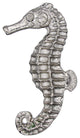 Seahorse Left Facing Cabinet Knob, Large, Nickel
