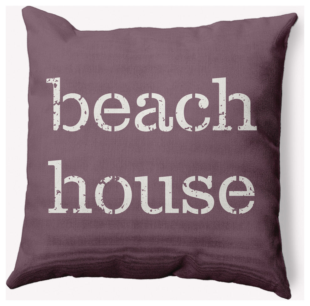 26x26" Beach House  Nautical Decorative Indoor Pillow, Dusty Purple