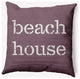 26x26" Beach House  Nautical Decorative Indoor Pillow, Dusty Purple