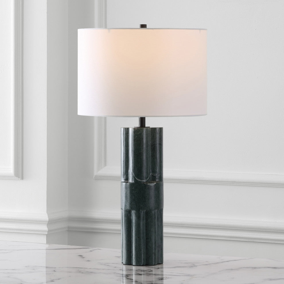 Safavieh Couture Tolliver Marble Table Lamp, Dark Green/White