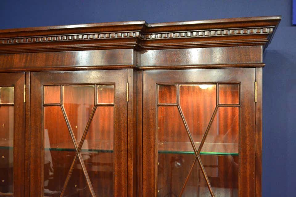 Large Six Door Breakfront China Cabinet by Leighton Hall