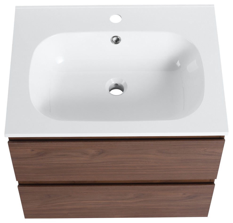 24" Wall-Mounted Bath Vanity, Top and Basin