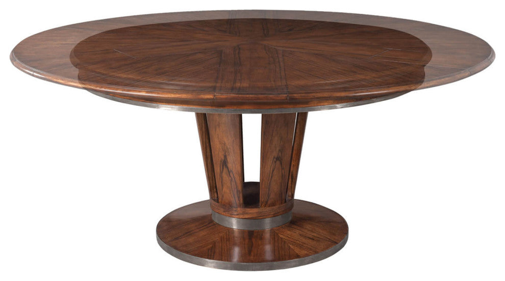 Art Deco Style Round Extending Dining Table