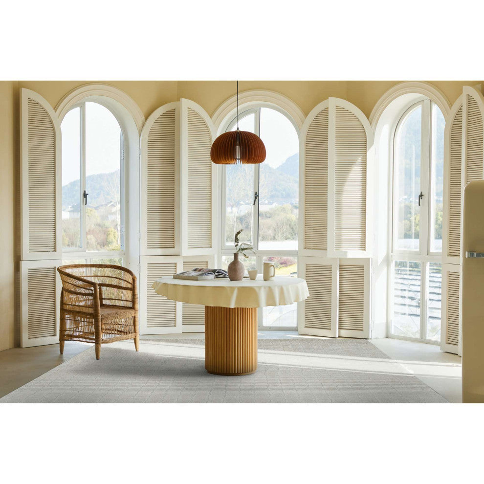 Creed Tufted Area Rug, Ivory, 7'9"x9'9"