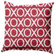 Hugs and Kisses Valentines Decorative Throw Pillow, Brick, 26"x26"