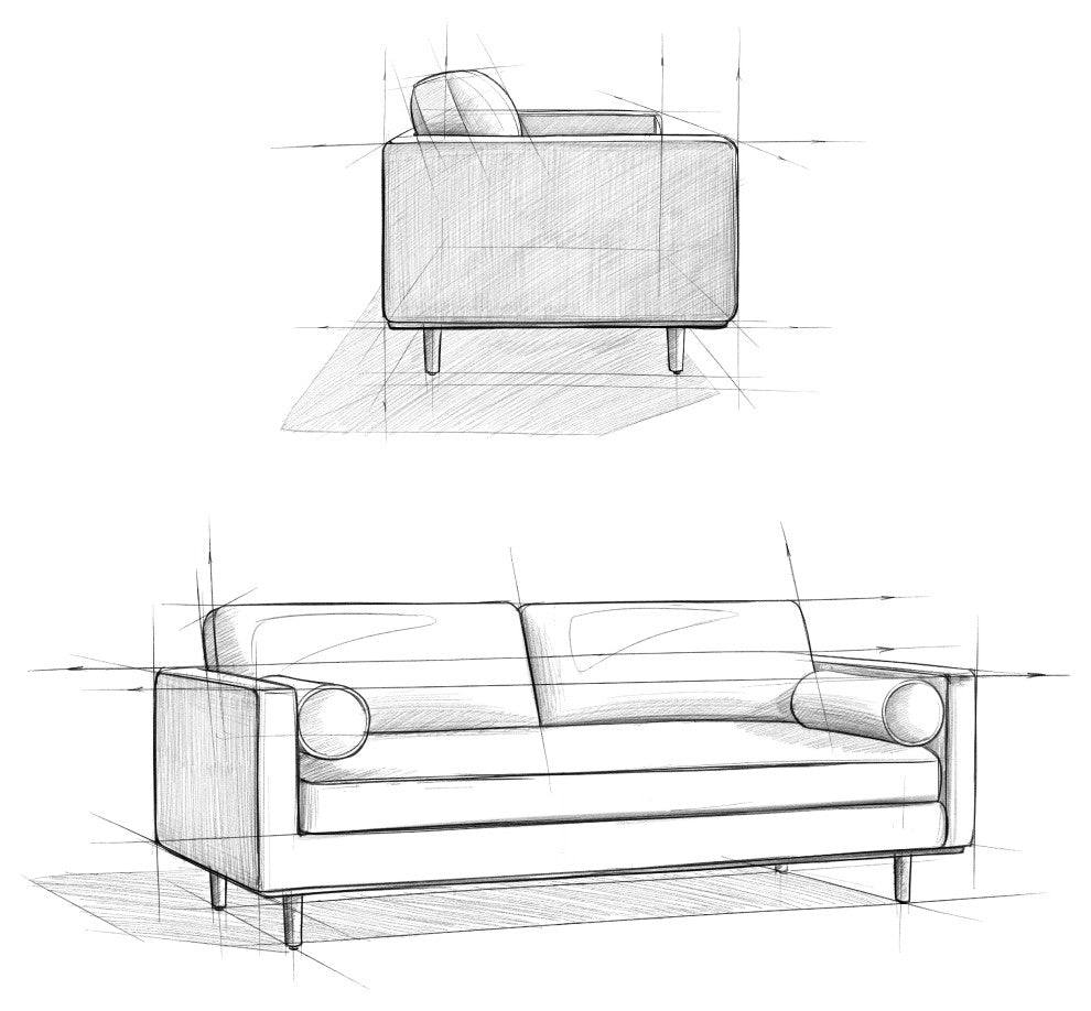 Morrison 89 inch Sofa, Charcoal Gray