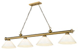 Zlite 2306-4RB-PWH 4-Light Billiard, White