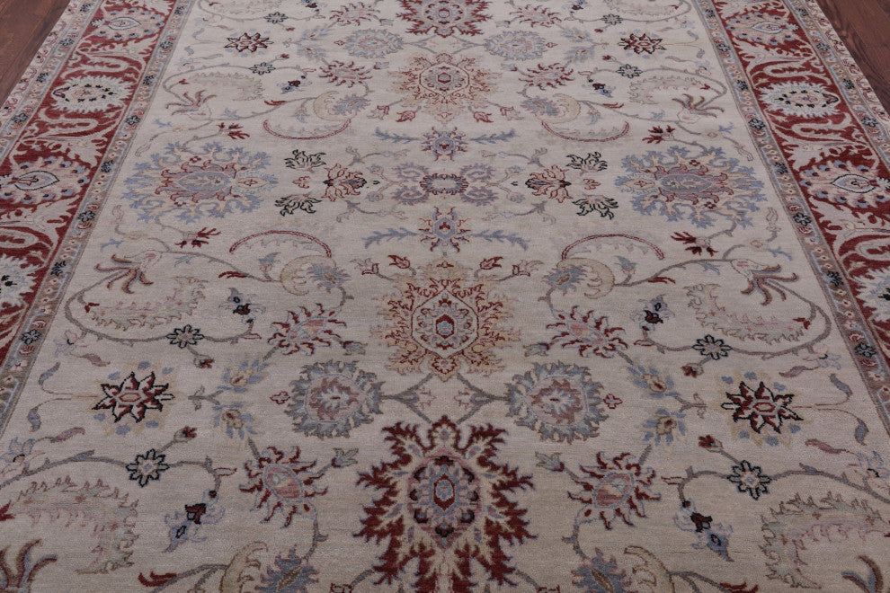 Persian Tabriz Hand Knotted Wool Rug 8' 0" X 9' 8" - Q16031