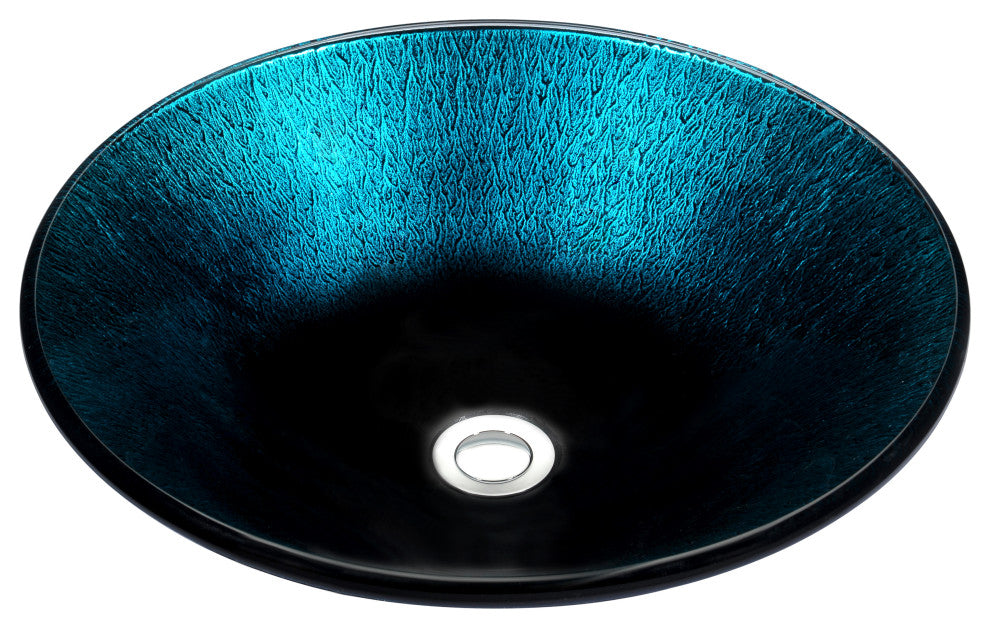 ANZZI Tara Series Tempered Glass Bathroom Vessel Sink