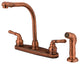 Kingston Brass Centerset Kitchen Faucet, Antique Copper