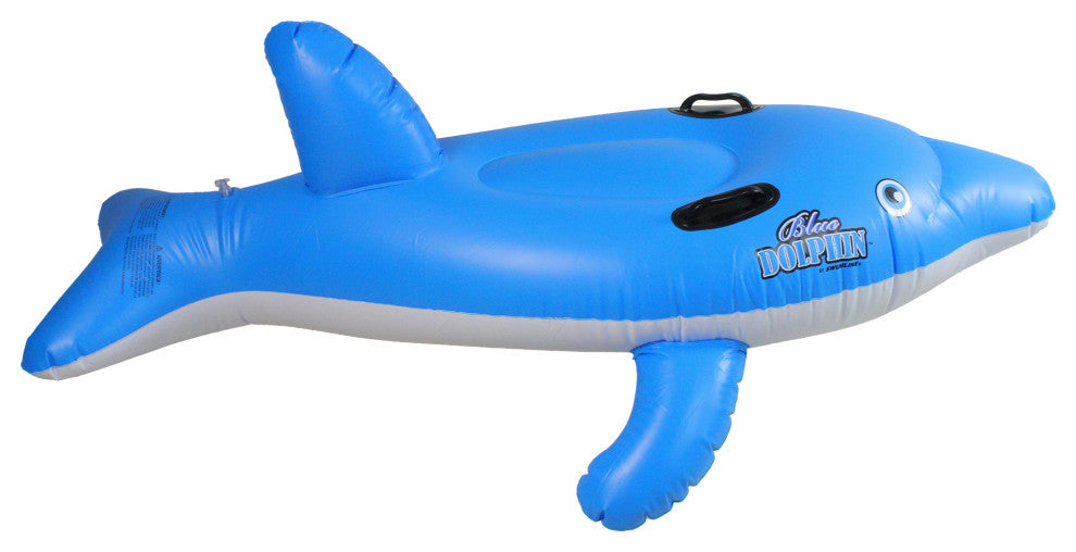 61" Inflatable Blue Ride-On Dolphin Swimming Pool Float