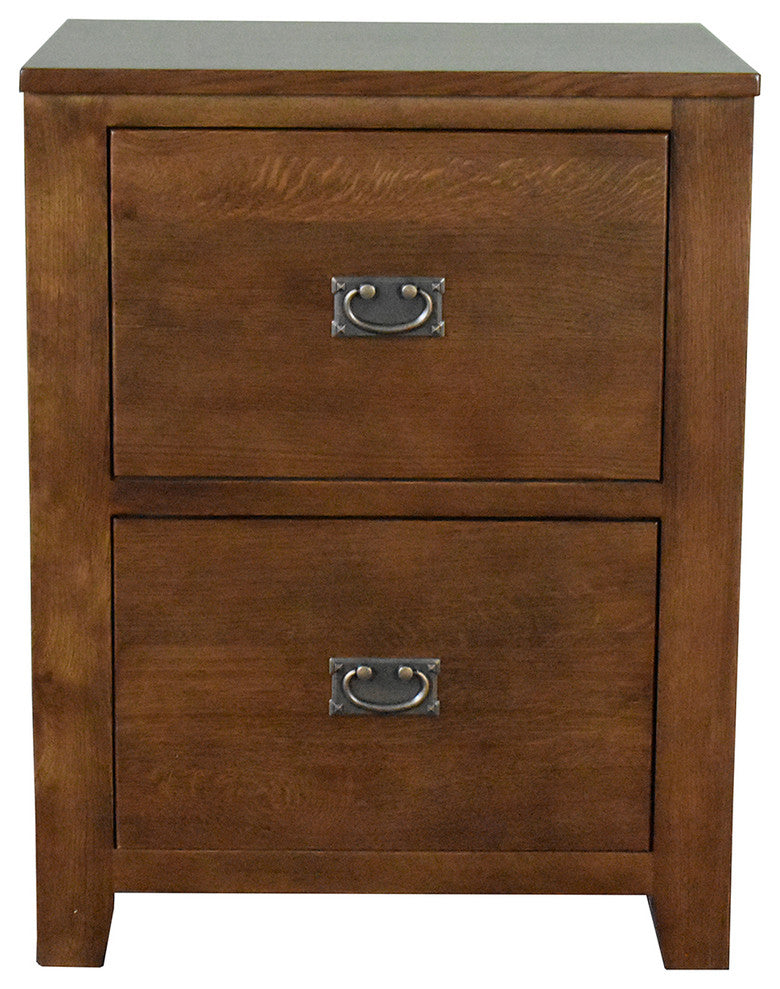 Mission 2 Drawer File Cabinet - Walnut (AW)