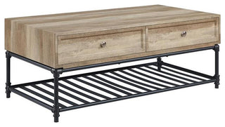 Lv00748, Coffee Table, Oak and Sandy Black Finish, Brantley