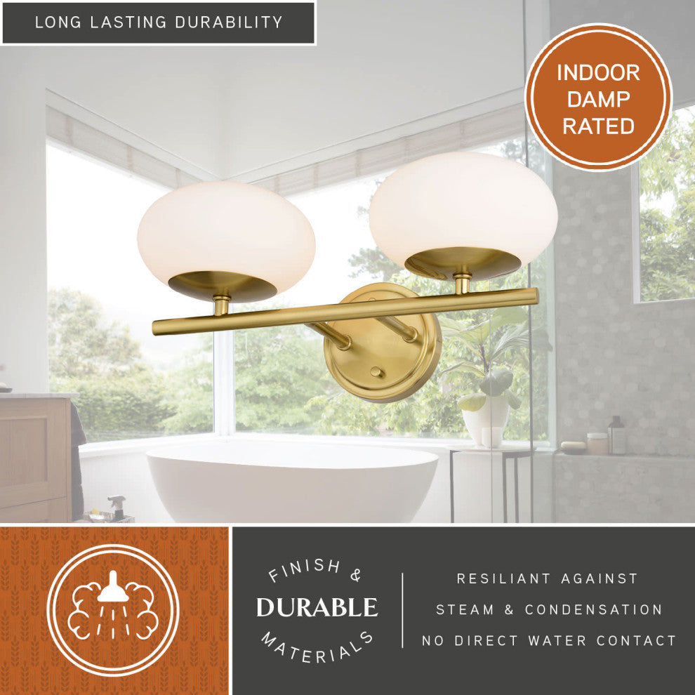 Sloane 2 Light Vanity Satin Brass