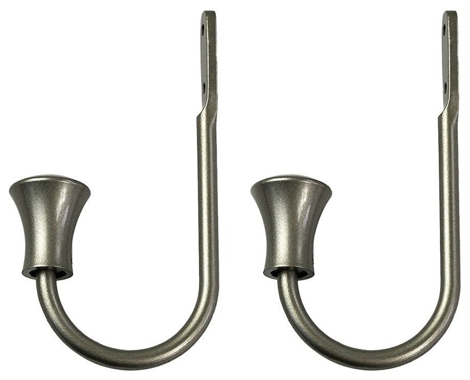 Buckingham Holdbacks, Pewter, Set of 2