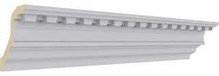 3 3/8"H x 3 3/8"P x 4 3/4"F x 94 1/2"L Devon Crown Moulding