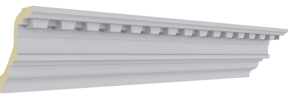 3 3/8"H x 3 3/8"P x 4 3/4"F x 94 1/2"L Devon Crown Moulding