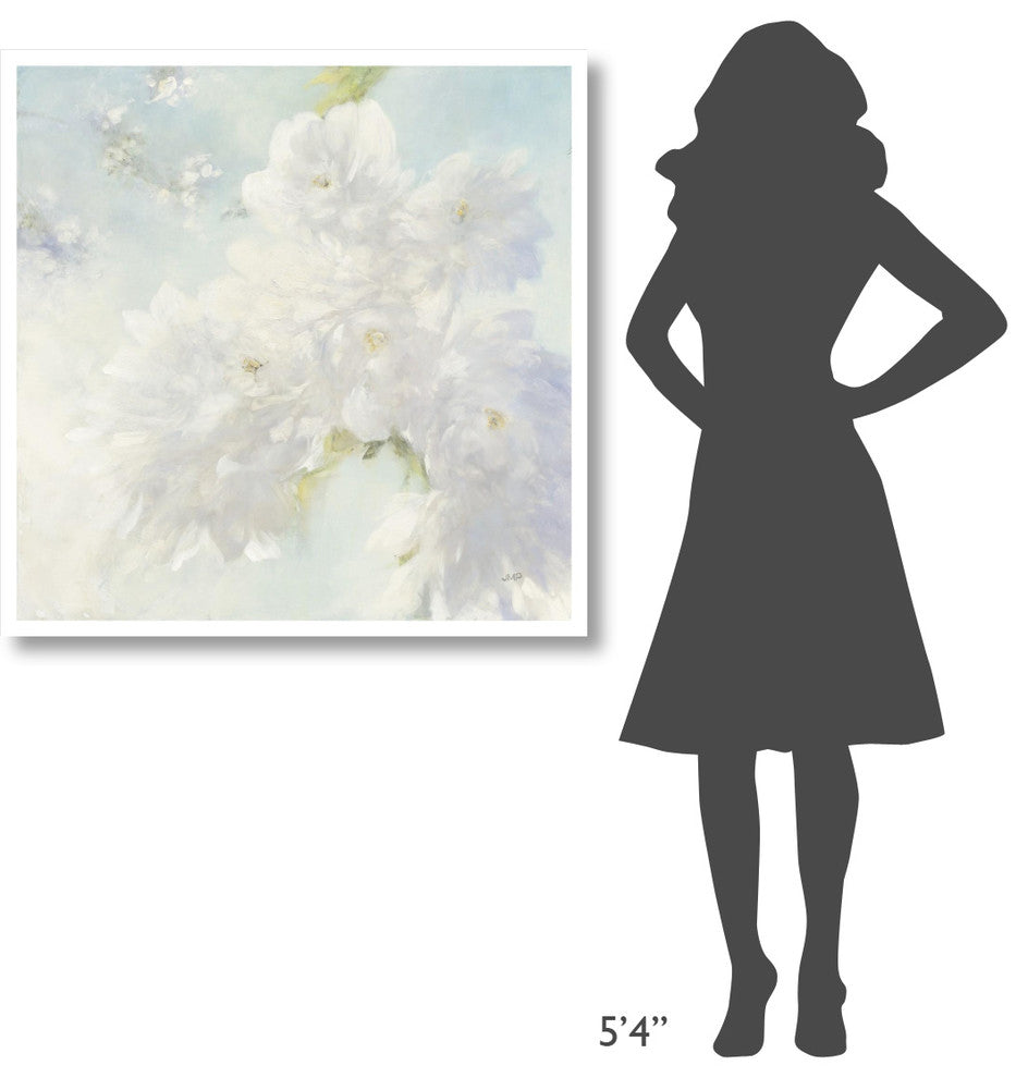 "Pear Blossoms" Digital Paper Print by Julia Purinton, 38"x38"