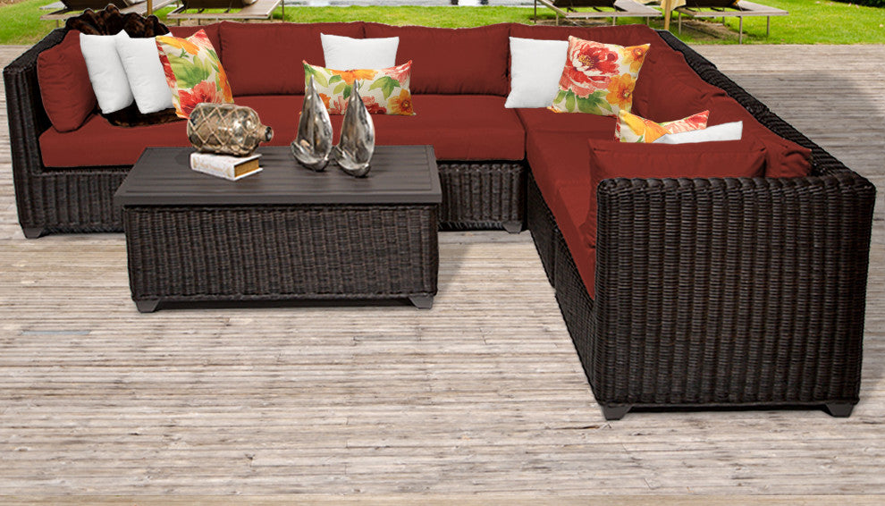 Venice 7 Piece Outdoor Wicker Patio Furniture Set 07b