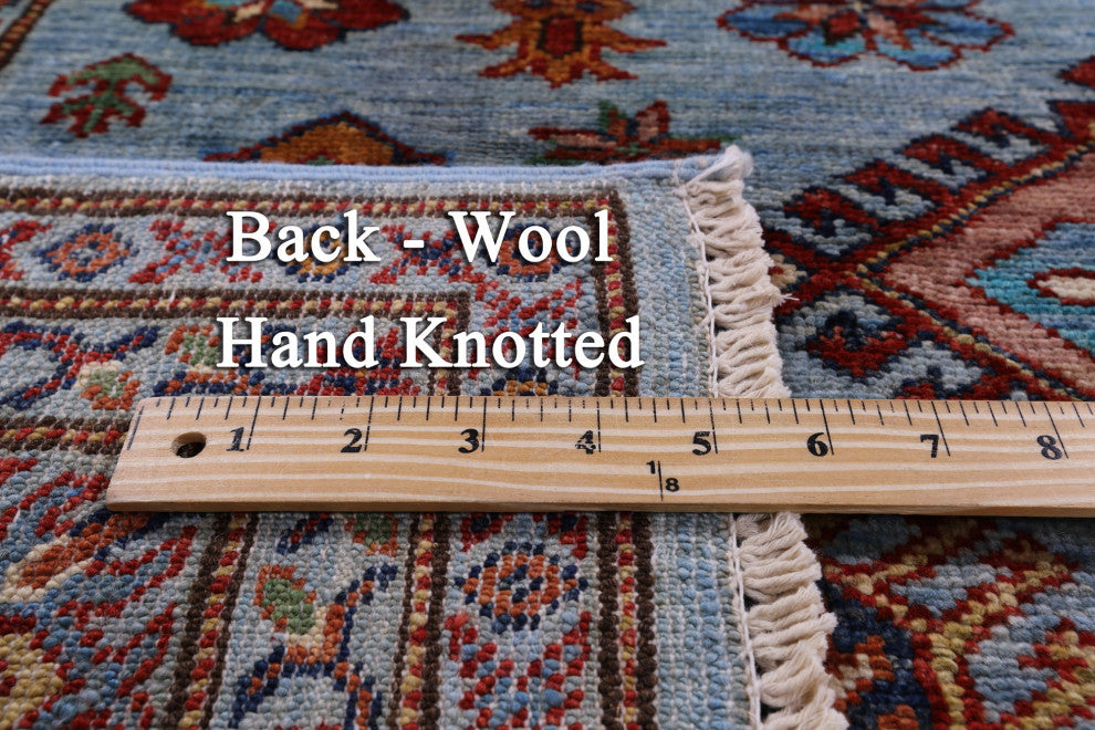 4' 11" X 6' 10" Super Kazak Hand-Knotted Wool Rug Q10919
