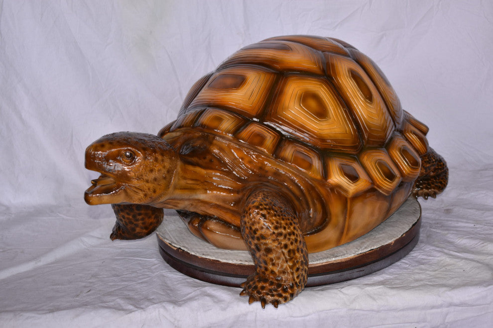 Giant Tortoise Turtle Fountain Brown Finish Bronze Statue 24" x 38" x 16"H