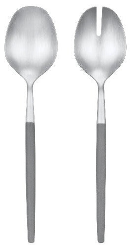 Maxime Salad Servers Sharkskin, Gray