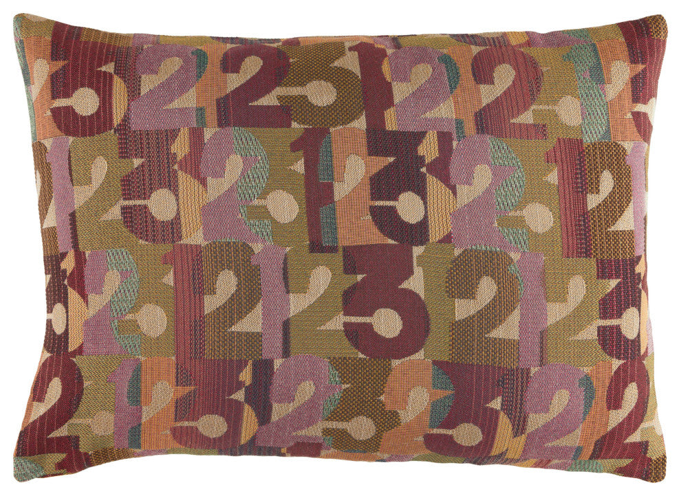 Surya Shoop Shoop SHP-001 13"x19" Pillow Cover, Mint/Beige/Purple/Olive
