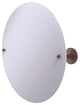 Frameless Round Beveled Edge Tilt Mirror, Antique Copper